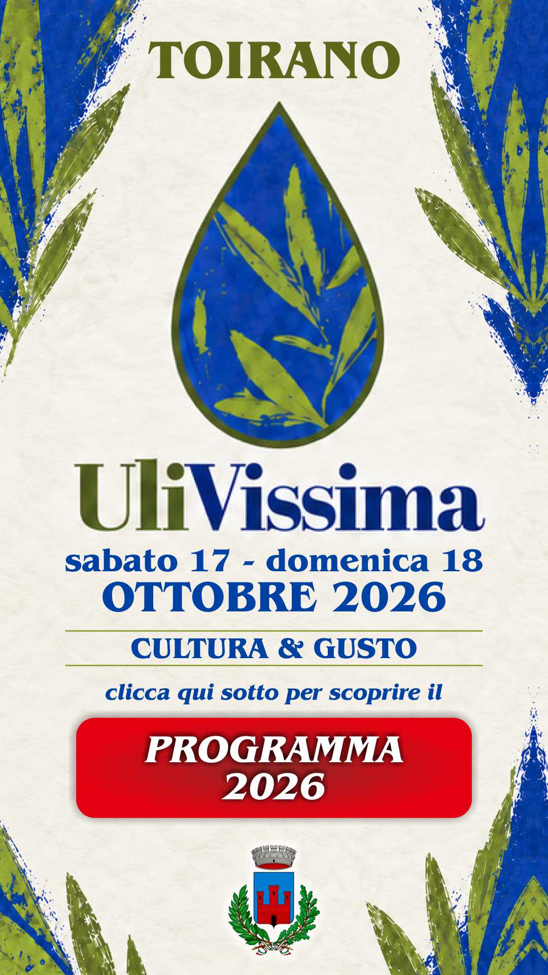 UliVissima 2026 – Toirano 17-18 Ottobre